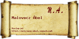 Malovecz Ábel névjegykártya
